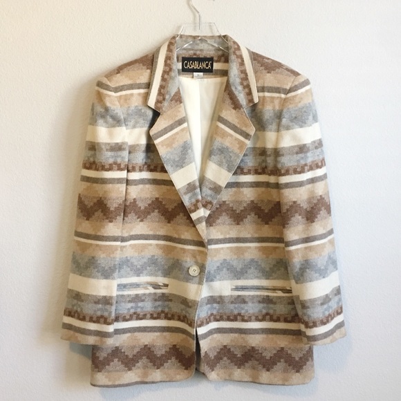 casablanca Jackets & Blazers - Cream Aztec vintage blazer | 10
